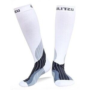 Blitzu PLUS Compression Performance Socks Sm/Med Gray Kinesiology Design NWOT